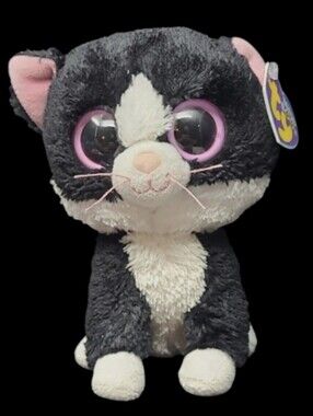2011 RETIRED-THE TY BEANIE BOO'S COLLECTION "PEPPER" THE BLACK & WHITE CAT